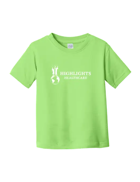 Rabbit Skins Key Lime Toddler Fine Jersey Tee w/Highlights Healthcare Logo