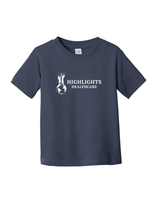 Rabbit Skins Navy Toddler Fine Jersey Tee w/Highlights Healthcare Logo