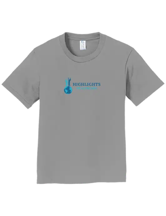 Youth Ring Spun Medium Grey 4.5 oz T-Shirt w/Highlights Healthcare Logo