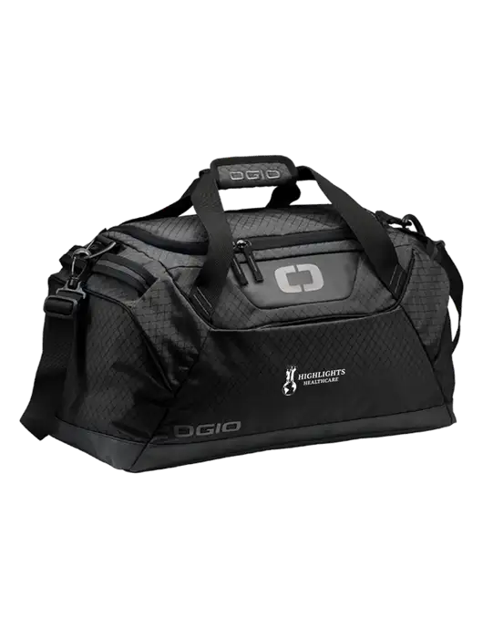 OGIO Black Catalyst Duffle
 w/Highlights Healthcare Logo