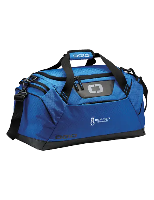 OGIO Royal Blue Catalyst Duffle
 w/Highlights Healthcare Logo