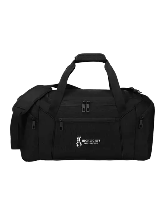 Slim & Lite Black Duffel    w/Highlights Healthcare Logo