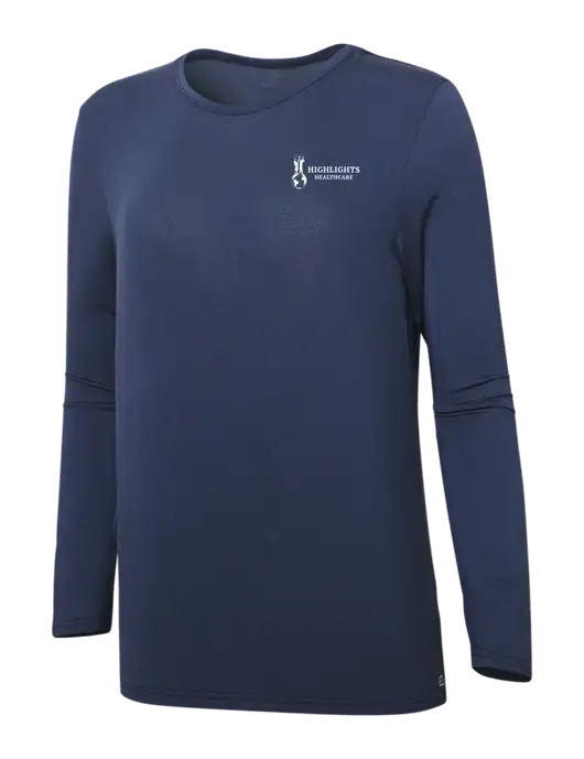 Wink Navy Womens Long Sleeve Layer Tee w/Highlights Healthcare Logo