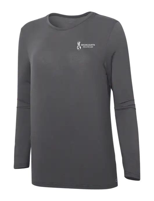 Wink Pewter Womens Long Sleeve Layer Tee w/Highlights Healthcare Logo